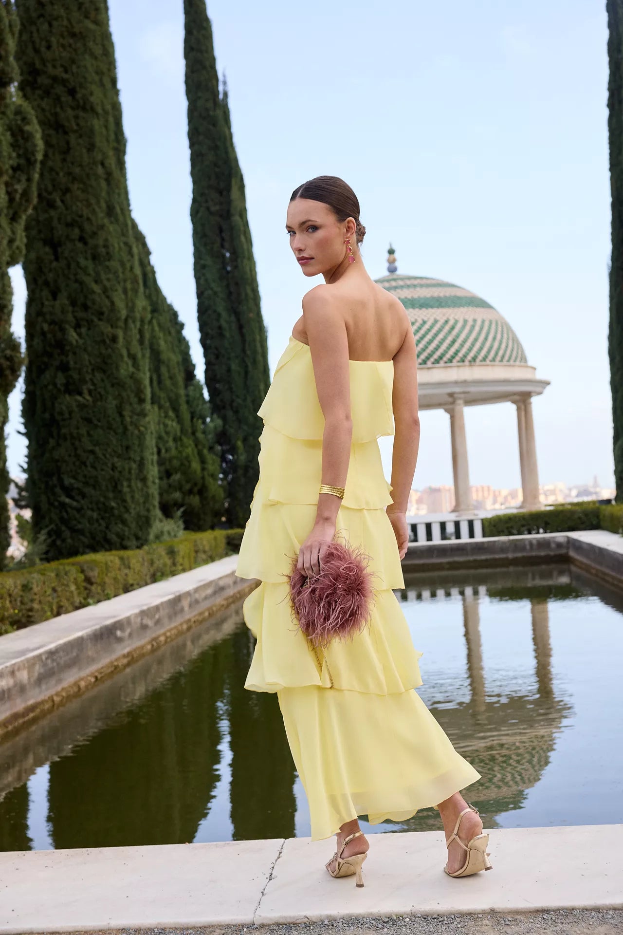 Vestido Khayal Amarillo Pastel
