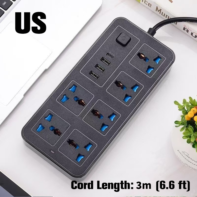 📢📢40% DE RÉDUCTION !! ⏰ Multiprise avec Longue Rallonge – PP & Cuivre – USB & Protection Surtension for Bureau & Maison