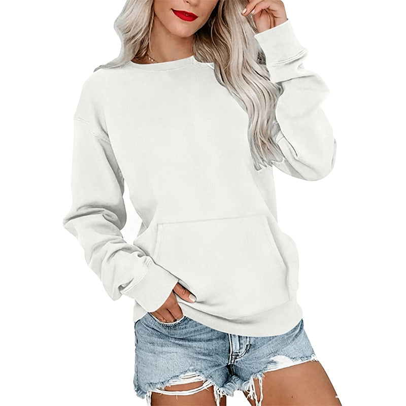 📢📢40% DE RÉDUCTION !! ⏰🌸 Sweat à col rond oversize femme – Coupe ample décontractée, matière douce et respirante, l’indispensable d’un look effortless au quotidien ☁️👖