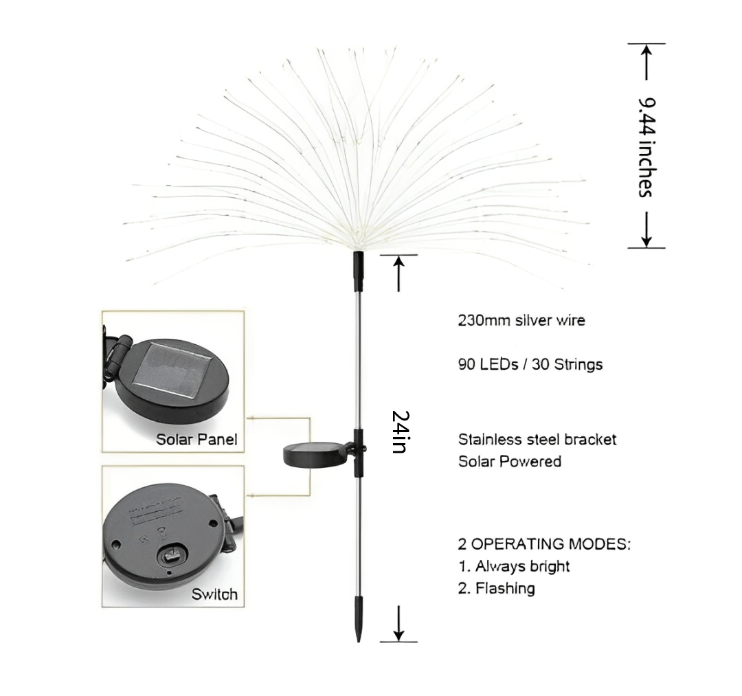 📢📢40% DE RÉDUCTION !! ⏰ | Lampe Solaire de Jardin Effet Pissenlit – Guirlande en Fil de Cuivre Étanche pour Pelouse, Allée et Terrasse