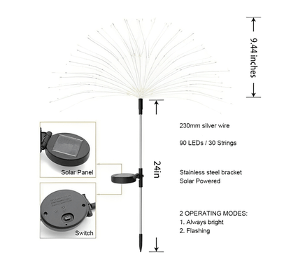 📢📢40% DE RÉDUCTION !! ⏰ | Lampe Solaire de Jardin Effet Pissenlit – Guirlande en Fil de Cuivre Étanche pour Pelouse, Allée et Terrasse