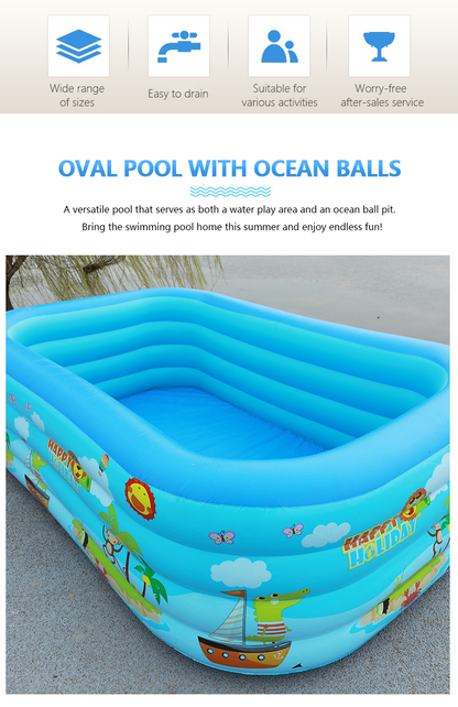 📢📢40% DE RÉDUCTION !! ⏰ Piscine Gonflable pour Enfants – PVC Robuste & Installation Facile – Parfaite pour s'amuser dans le jardin les jours de chaleur – Sûre et Colorée pour les Enfants 🌞✨