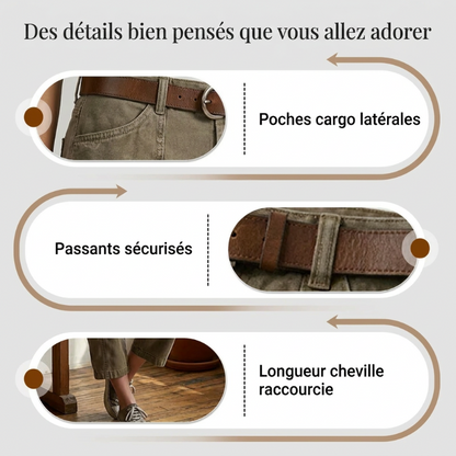 👖🪢🔧 OFFRE LIMITÉE 50% DE RÉDUCTION! Pantalons Cargo Capri Décontractés pour Femme – Plusieurs Poches Utilitaires, Longueur Courte, Coupe Large – Parfaits pour un Usage Quotidien, les Voyages ou les Promenades en Plein Air 🌿☀️