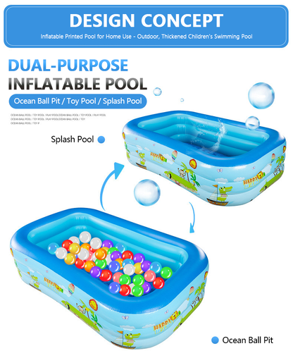 📢📢40% DE RÉDUCTION !! ⏰ Piscine Gonflable pour Enfants – PVC Robuste & Installation Facile – Parfaite pour s'amuser dans le jardin les jours de chaleur – Sûre et Colorée pour les Enfants 🌞✨