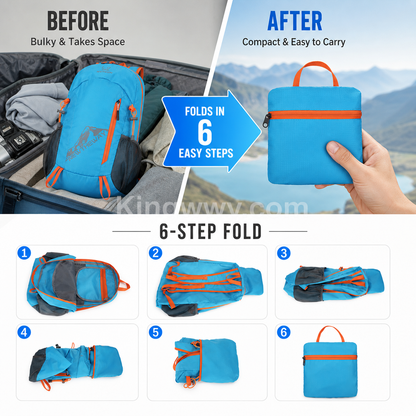 Sac à dos de camping pliable et étanche