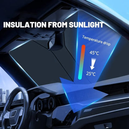 📢📢40% DE RÉDUCTION !! ⏰ Pare-Soleil Pliable pour Pare-Brise – Protection UV, Inclut Cache-Volant, Pochette Offerte ☀️