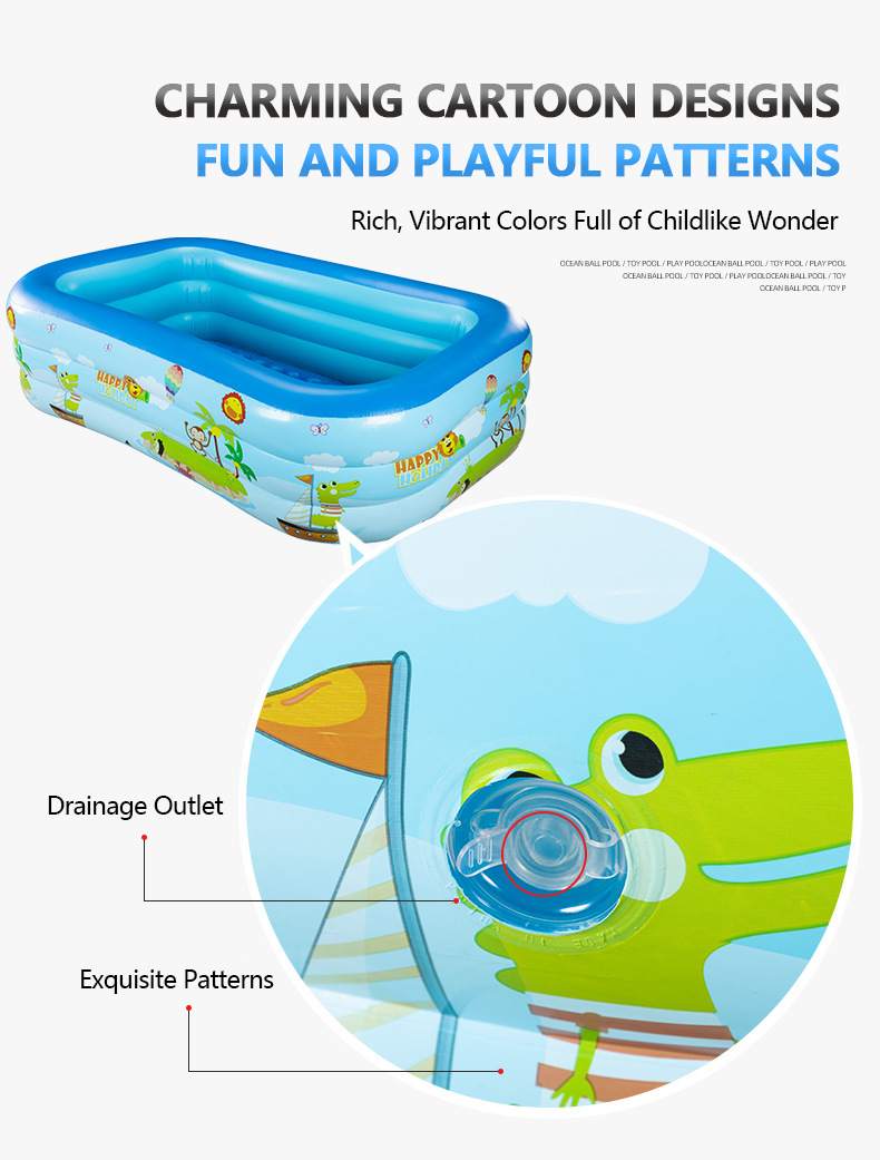📢📢40% DE RÉDUCTION !! ⏰ Piscine Gonflable pour Enfants – PVC Robuste & Installation Facile – Parfaite pour s'amuser dans le jardin les jours de chaleur – Sûre et Colorée pour les Enfants 🌞✨