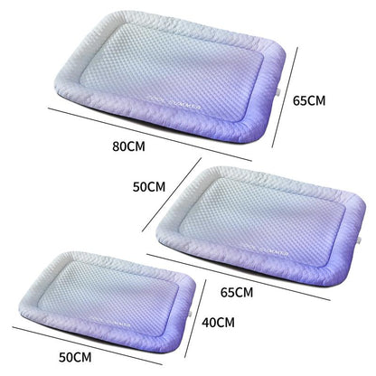 📢📢40 % DE RÉDUCTION !! ⏰Coussin rafraîchissant 3D pour chiens et chats – Nid doux en perles de gel, matelas à air pour été, tissu respirant, fraîcheur naturelle sans excès💤❄️