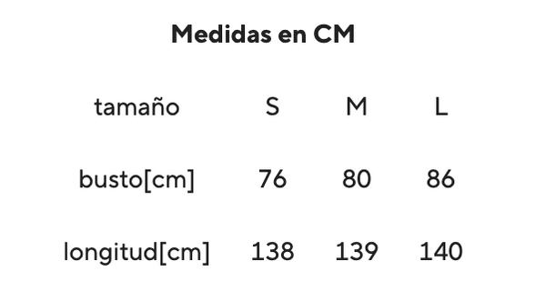 Guía de tallas
