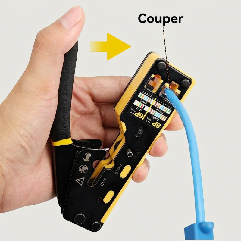 Outil de sertissage multifonction pour câble réseau