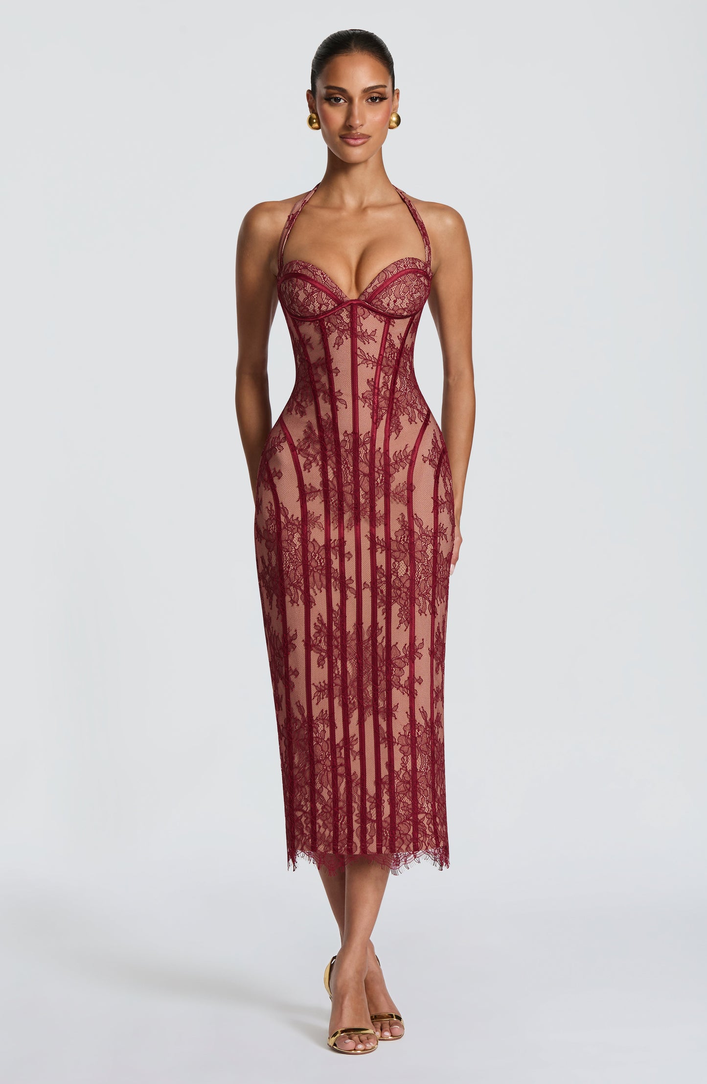 Vestido Rona Borgoña