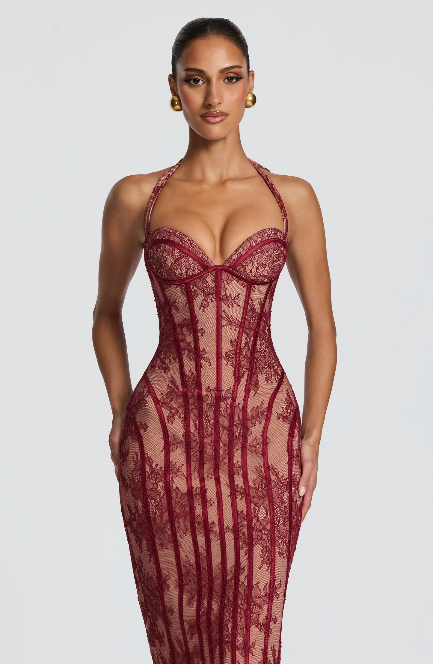 Vestido Rona Borgoña