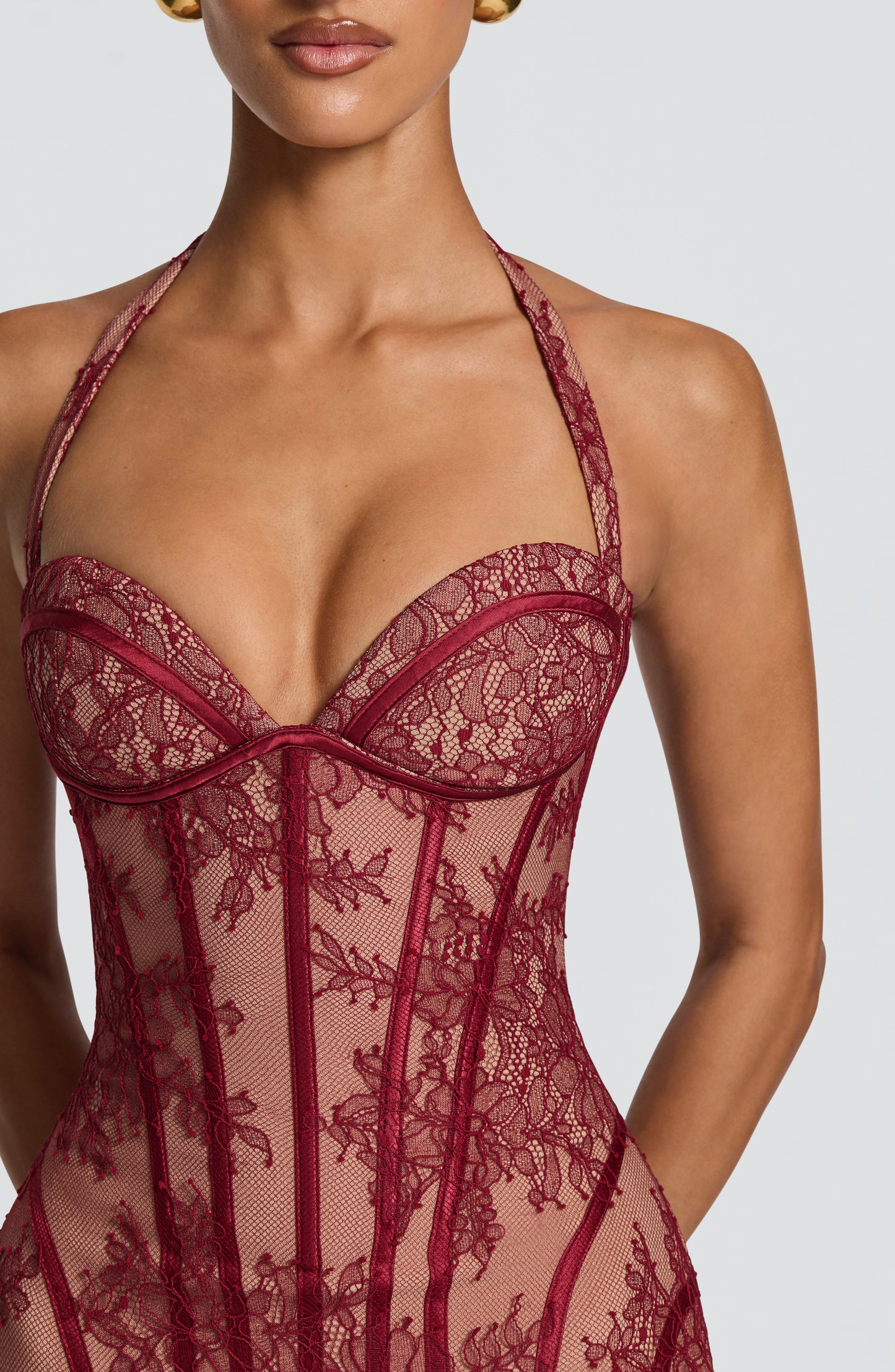Vestido Rona Borgoña