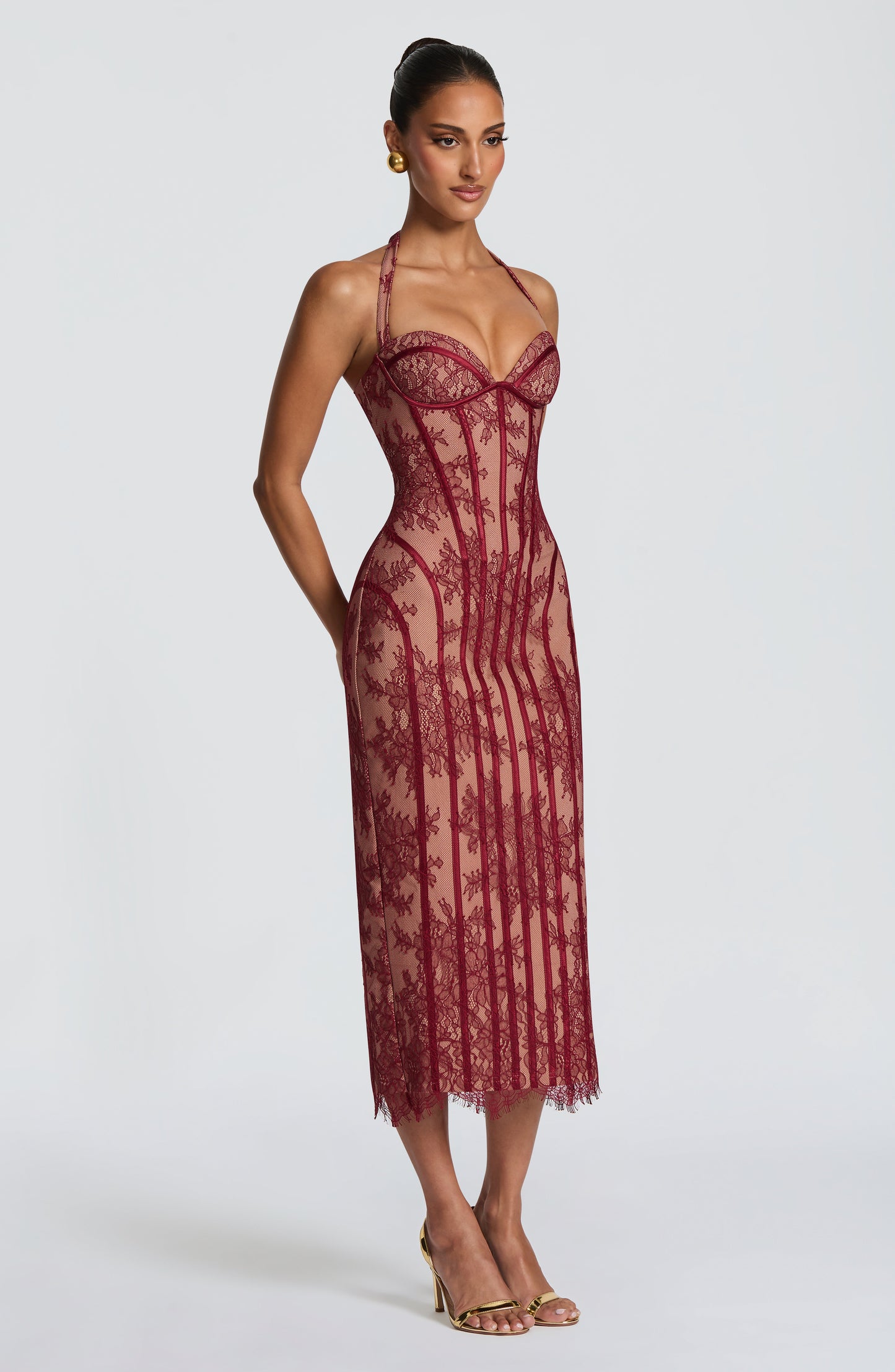 Vestido Rona Borgoña
