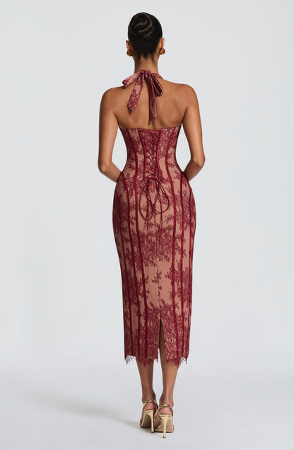 Vestido Rona Borgoña