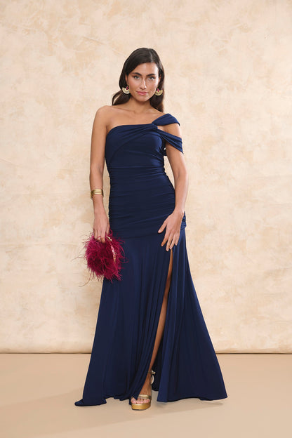 Vestido Cumbia Azul Marino