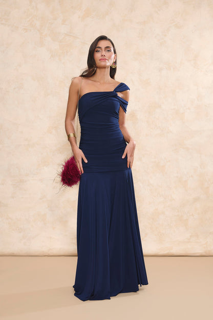 Vestido Cumbia Azul Marino