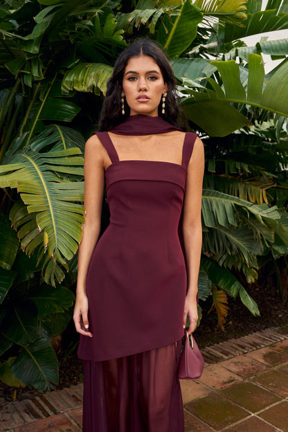 Vestido Ámbar Granate