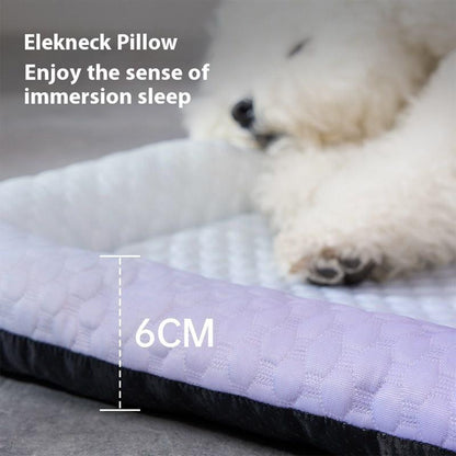 📢📢40 % DE RÉDUCTION !! ⏰Coussin rafraîchissant 3D pour chiens et chats – Nid doux en perles de gel, matelas à air pour été, tissu respirant, fraîcheur naturelle sans excès💤❄️