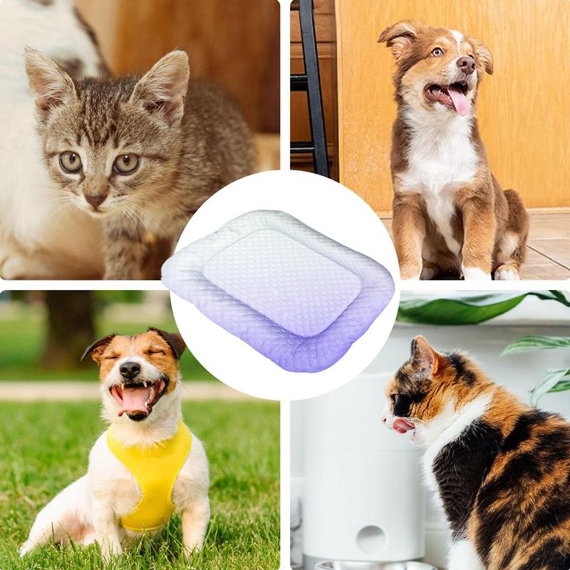 📢📢40 % DE RÉDUCTION !! ⏰Coussin rafraîchissant 3D pour chiens et chats – Nid doux en perles de gel, matelas à air pour été, tissu respirant, fraîcheur naturelle sans excès💤❄️