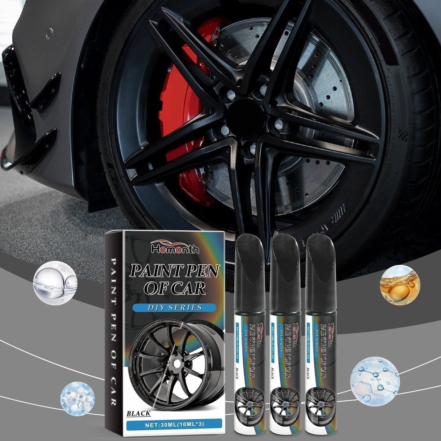 🎨 VENTE FLASH -50% ! Kit Stylo Réparation Jantes – Vernis + 3 x 10 ml pour Retouche Précise 🖌️🔘 【Offre Limitée】