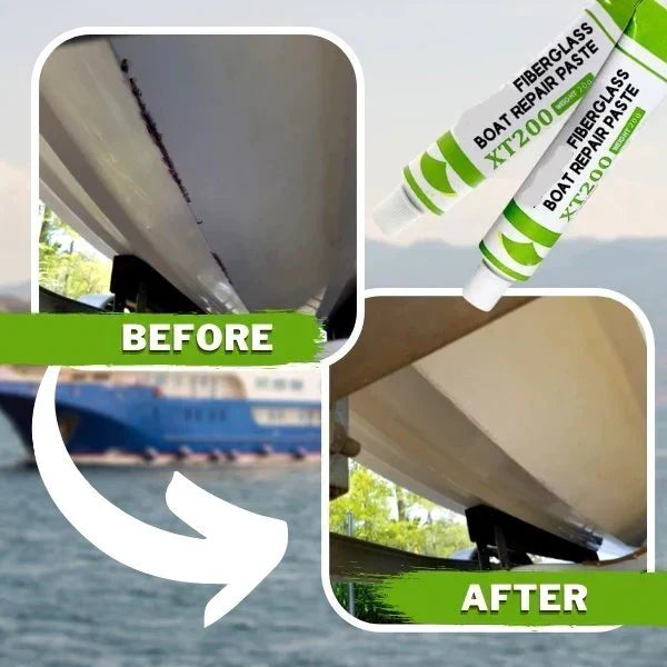 📢📢1 acheté 1 offert  !! ⏰ Pâte Réparation Bateau Fibre de Verre – Haute Adhérence, Facile à Poncer, Étanche ✨
