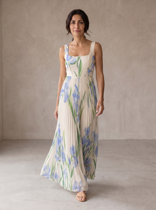 Oriah | Vestido largo de corte A con estampado floral Precio regular