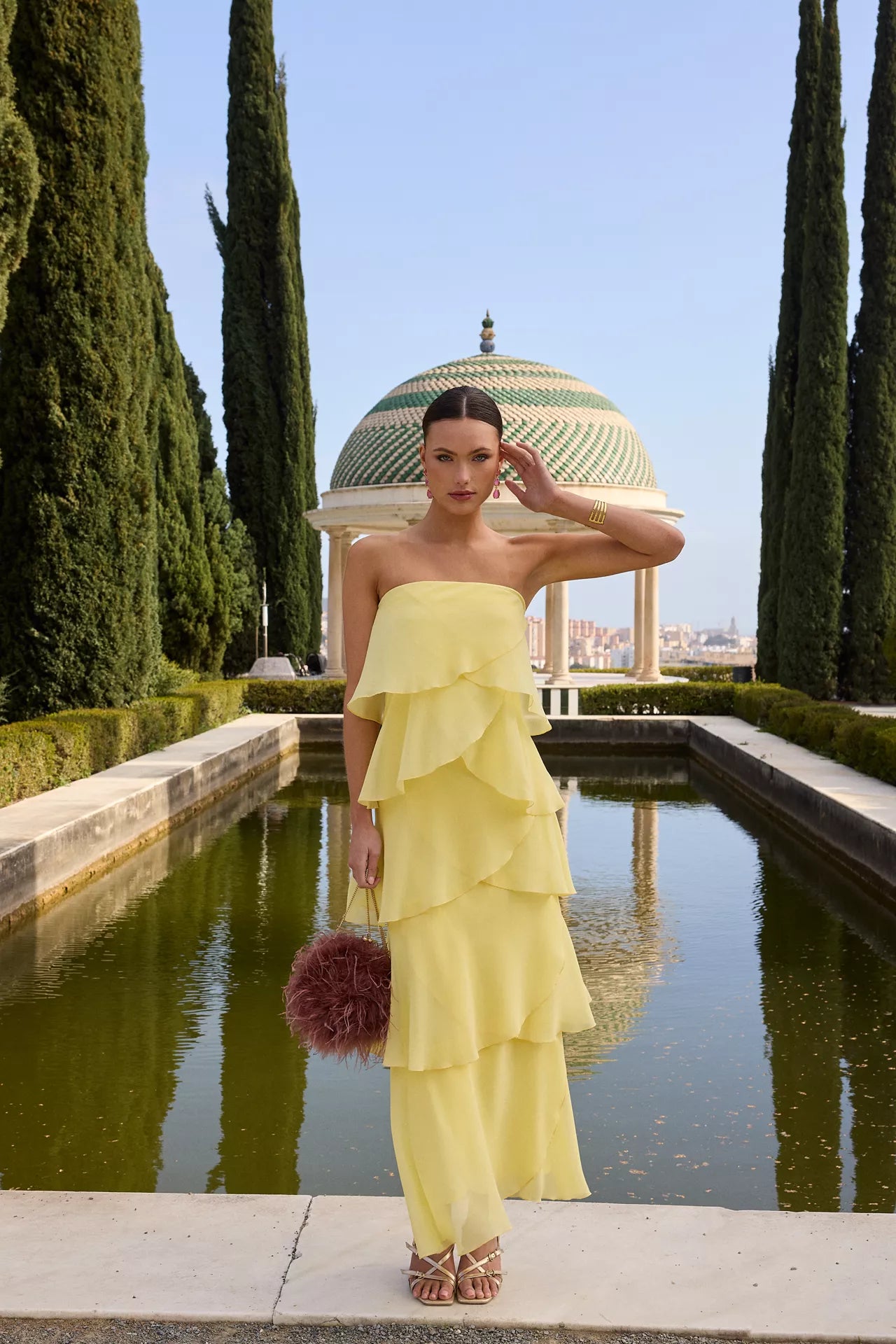 Vestido Khayal Amarillo Pastel