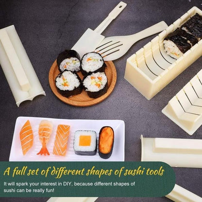 📢📢40% DE RÉDUCTION !! ⏰ Kit à Sushi 5-en-1 – HIPS – Moules Multifonctions & Facile à Nettoyer for Maison