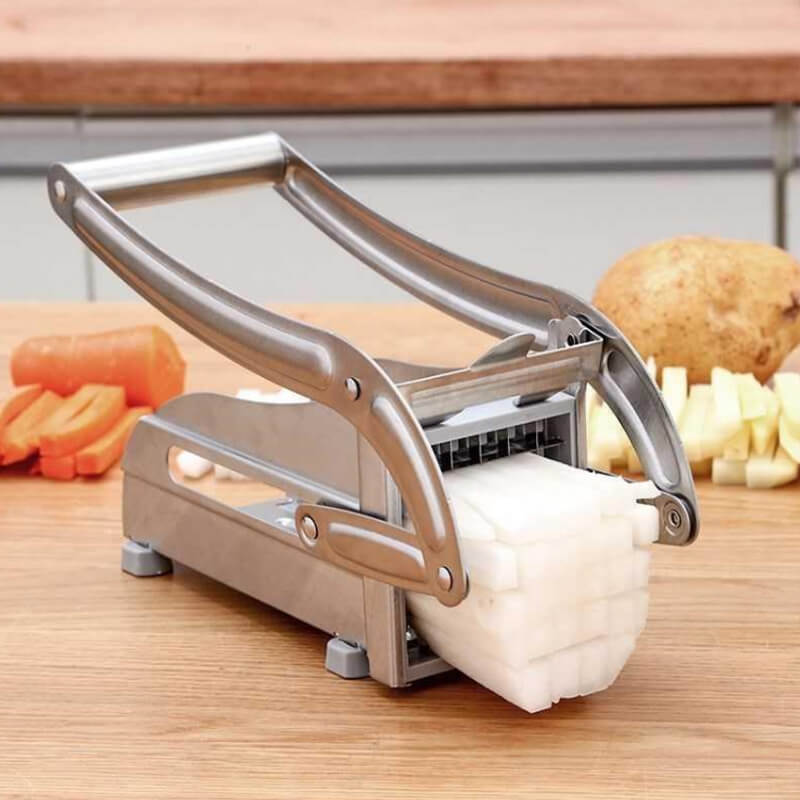 📢📢40% DE RÉDUCTION !! ⏰Trancheuse à Pommes de Terre & Concombres – Inox – 4 Ventouses & Lame Pro for Cuisine