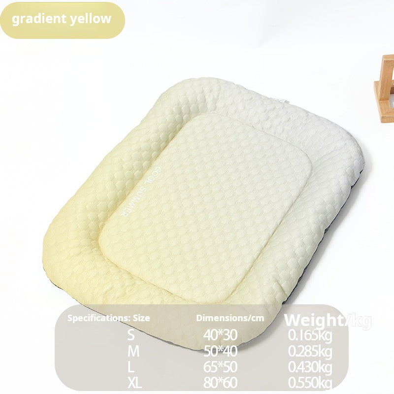 📢📢40 % DE RÉDUCTION !! ⏰Coussin rafraîchissant 3D pour chiens et chats – Nid doux en perles de gel, matelas à air pour été, tissu respirant, fraîcheur naturelle sans excès💤❄️