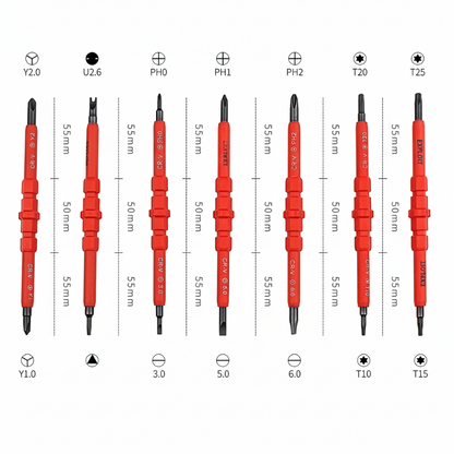 📢📢40 % DE RÉDUCTION !! ⏰Jeu de tournevis isolés pour électriciens à usage intensif