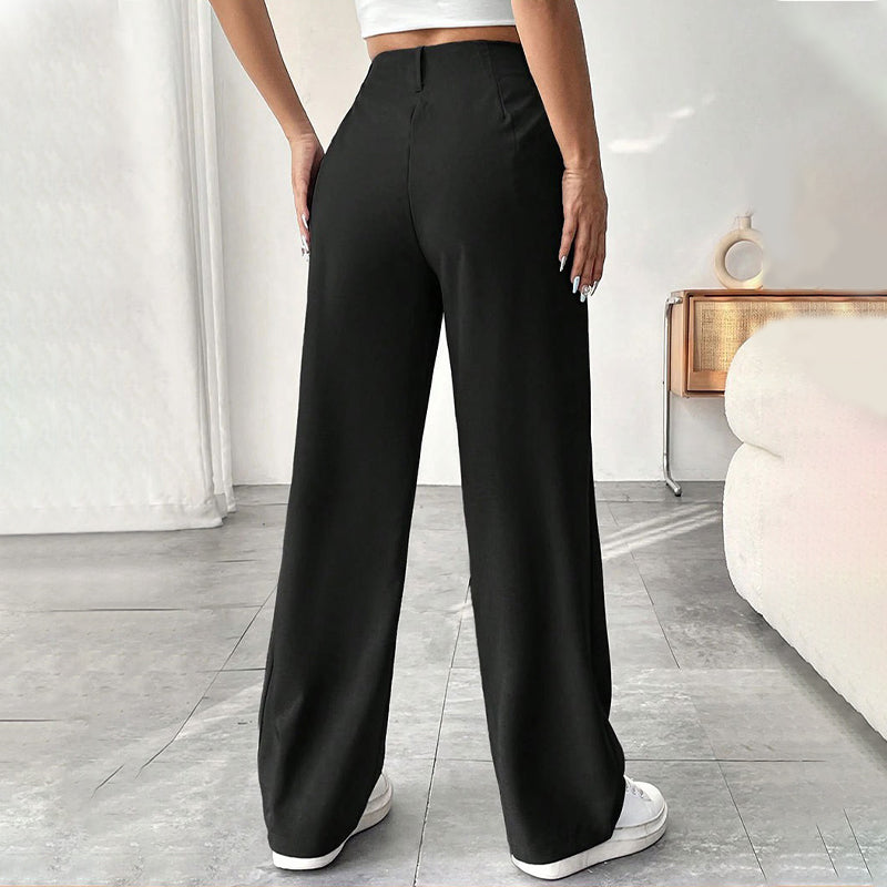 📢📢40 % DE RÉDUCTION !! ⏰ Pantalon Large Taille Haute – Tissu Doux, Confort Absolu 🌸☁️【Offre Limitée】