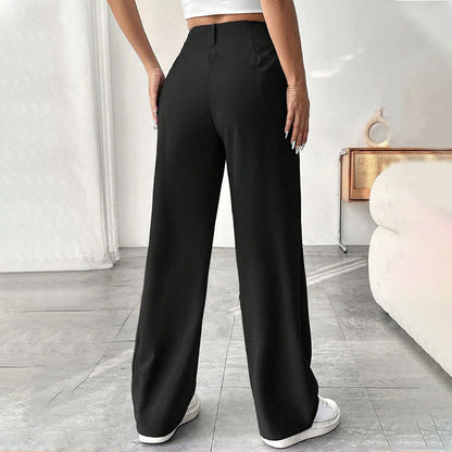 📢📢40 % DE RÉDUCTION !! ⏰ Pantalon Large Taille Haute – Tissu Doux, Confort Absolu 🌸☁️【Offre Limitée】