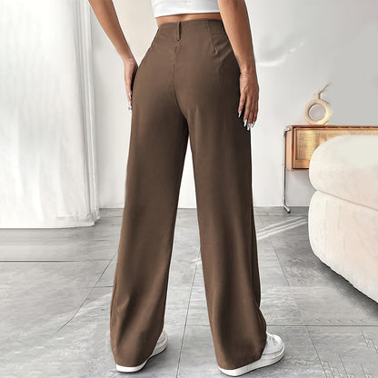 📢📢40 % DE RÉDUCTION !! ⏰ Pantalon Large Taille Haute – Tissu Doux, Confort Absolu 🌸☁️【Offre Limitée】