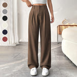 📢📢40 % DE RÉDUCTION !! ⏰ Pantalon Large Taille Haute – Tissu Doux, Confort Absolu 🌸☁️【Offre Limitée】