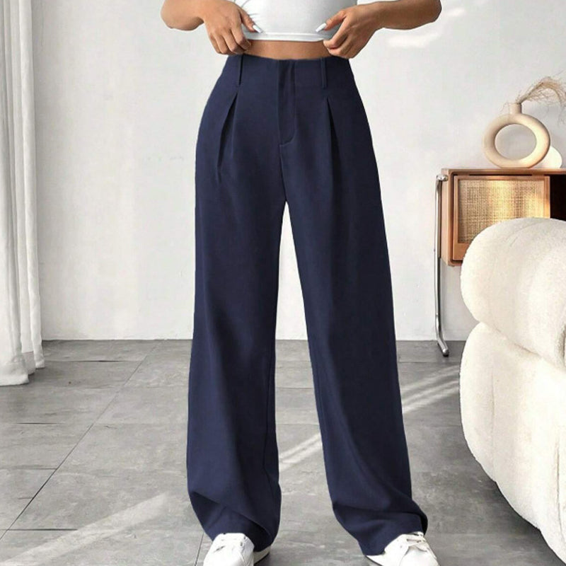 📢📢40 % DE RÉDUCTION !! ⏰ Pantalon Large Taille Haute – Tissu Doux, Confort Absolu 🌸☁️【Offre Limitée】