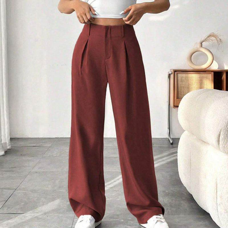 📢📢40 % DE RÉDUCTION !! ⏰ Pantalon Large Taille Haute – Tissu Doux, Confort Absolu 🌸☁️【Offre Limitée】