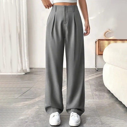 📢📢40 % DE RÉDUCTION !! ⏰ Pantalon Large Taille Haute – Tissu Doux, Confort Absolu 🌸☁️【Offre Limitée】