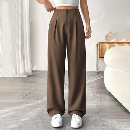 📢📢40 % DE RÉDUCTION !! ⏰ Pantalon Large Taille Haute – Tissu Doux, Confort Absolu 🌸☁️【Offre Limitée】