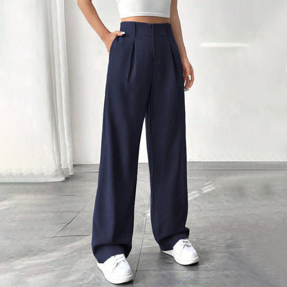 📢📢40 % DE RÉDUCTION !! ⏰ Pantalon Large Taille Haute – Tissu Doux, Confort Absolu 🌸☁️【Offre Limitée】