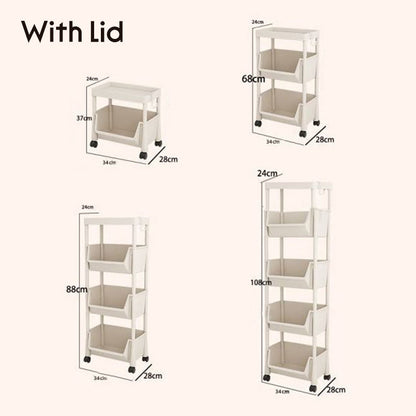 📢📢50 % de réduction !!⏰Chariot de rangement à roulettes à plusieurs niveaux pour espaces étroits