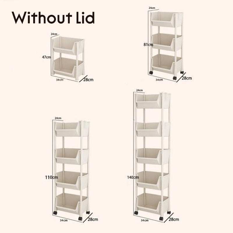 📢📢50 % de réduction !!⏰Chariot de rangement à roulettes à plusieurs niveaux pour espaces étroits
