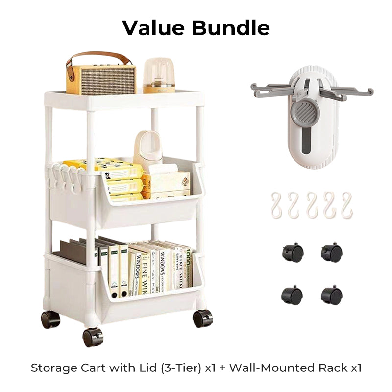 📢📢50 % de réduction !!⏰Chariot de rangement à roulettes à plusieurs niveaux pour espaces étroits