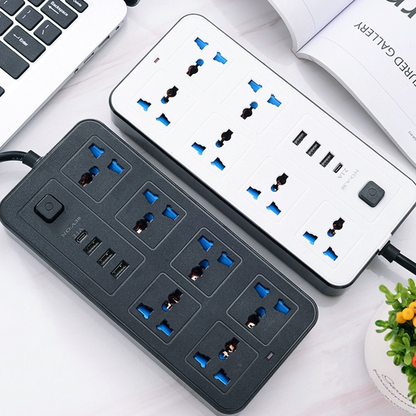📢📢40% DE RÉDUCTION !! ⏰ Multiprise avec Longue Rallonge – PP & Cuivre – USB & Protection Surtension for Bureau & Maison