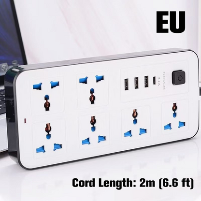 📢📢40% DE RÉDUCTION !! ⏰ Multiprise avec Longue Rallonge – PP & Cuivre – USB & Protection Surtension for Bureau & Maison