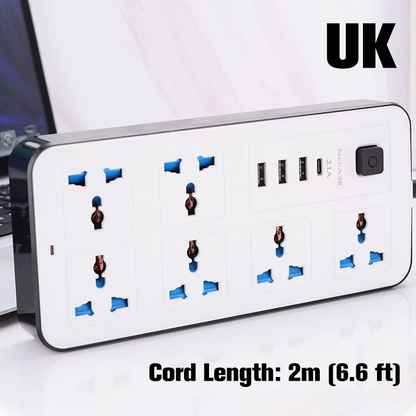 📢📢40% DE RÉDUCTION !! ⏰ Multiprise avec Longue Rallonge – PP & Cuivre – USB & Protection Surtension for Bureau & Maison