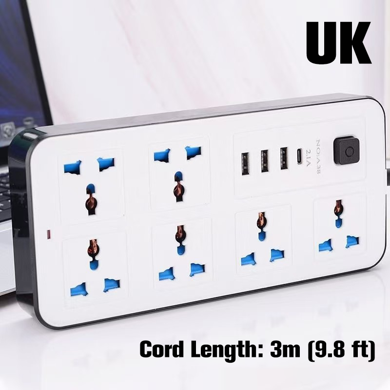 📢📢40% DE RÉDUCTION !! ⏰ Multiprise avec Longue Rallonge – PP & Cuivre – USB & Protection Surtension for Bureau & Maison