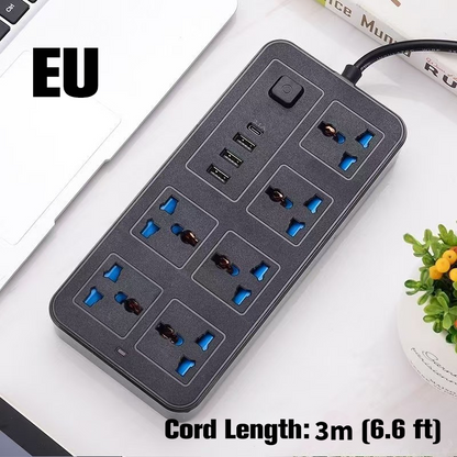 📢📢40% DE RÉDUCTION !! ⏰ Multiprise avec Longue Rallonge – PP & Cuivre – USB & Protection Surtension for Bureau & Maison