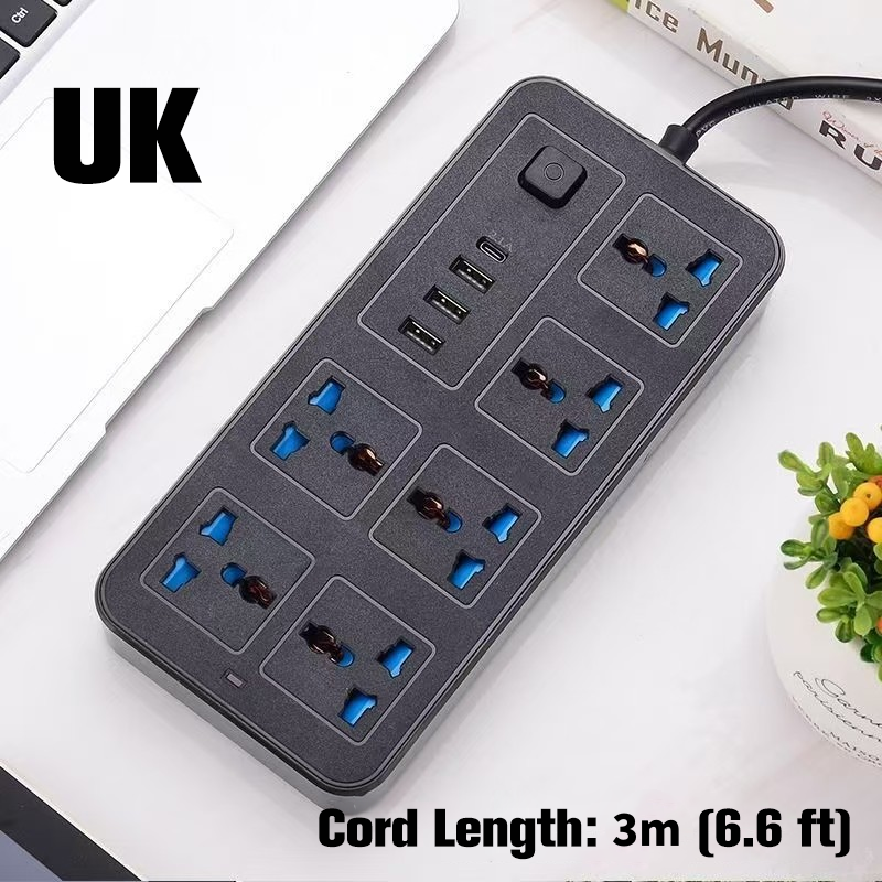 📢📢40% DE RÉDUCTION !! ⏰ Multiprise avec Longue Rallonge – PP & Cuivre – USB & Protection Surtension for Bureau & Maison